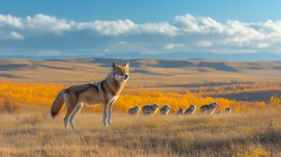 Mongolian Steppe Wolves