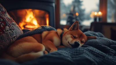 Cozy Shiba Dog