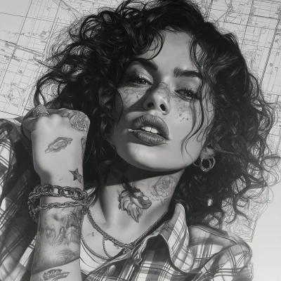 Cholo Woman Drawing