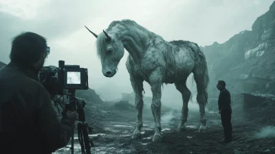 Hyperrealistic Centaur on Set