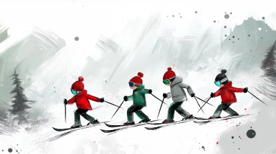 Playful Skiing Adventure