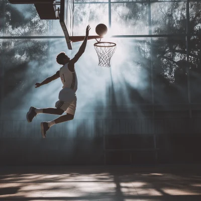 Jumping Basketball Player