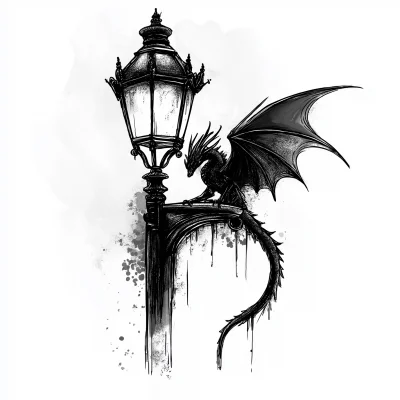 Mystical Dragon Street Lamp