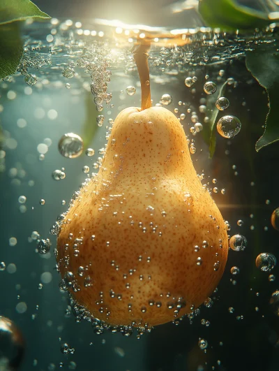 Pear Sinking in Water