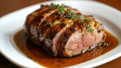 Elegant Baked Lamb Presentation