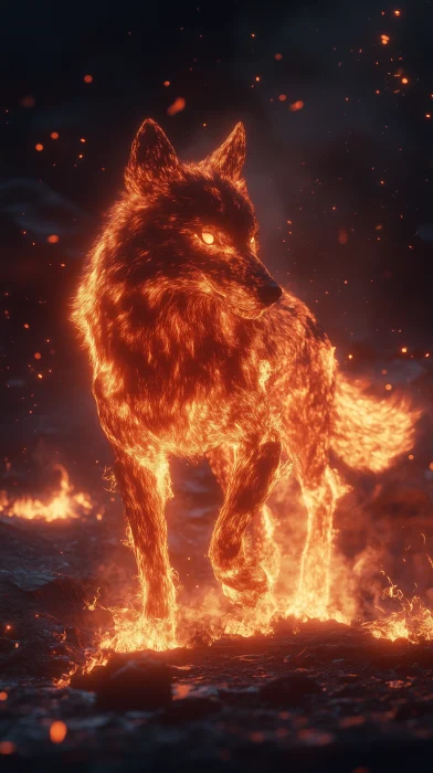 Fiery Wolf