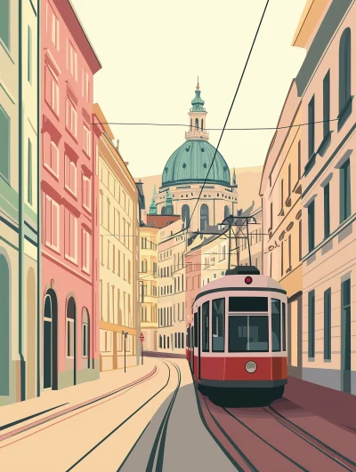 Minimalist Vienna Travel Poster