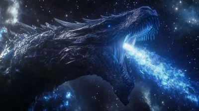 Futuristic Dragon in Space