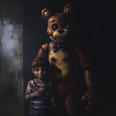 Freddy Fazbear with a Kid