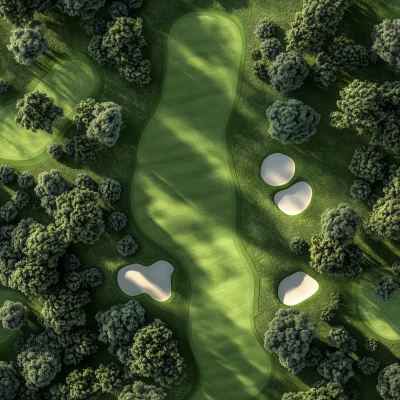 Aerial View of Golf Fairway