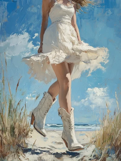 Cowgirl Elegance at the Beach