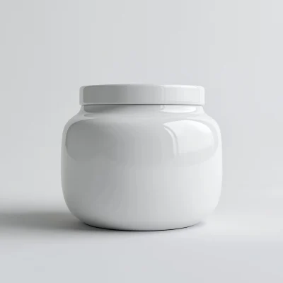 Minimal White Jar