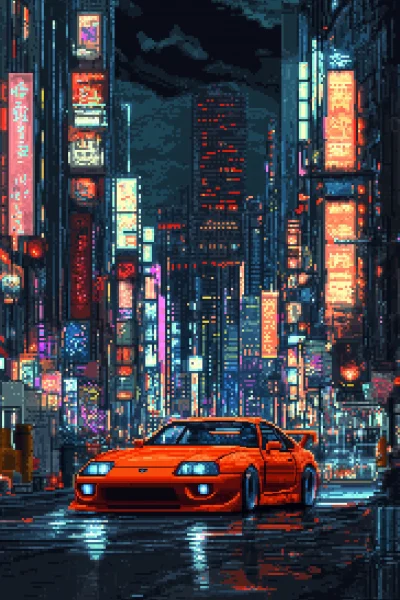 Toyota Supra in Neon