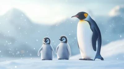 Arctic Penguin Family