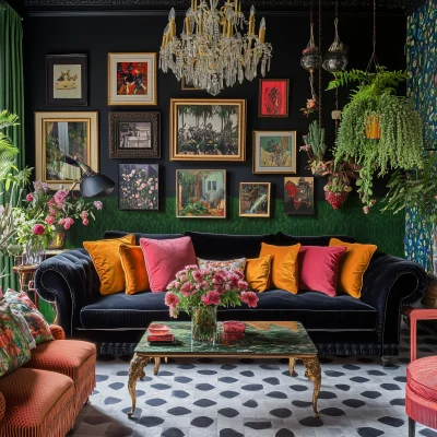 Victorian Maximalist Living Room