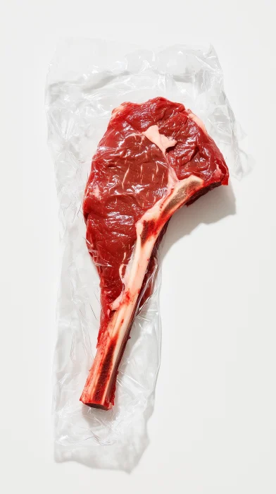 Beef Stake on Cellophane