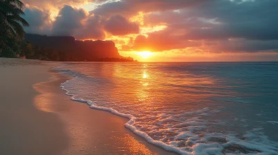 Sunset on Rarotonga Beach