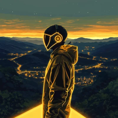 Futuristic Man in Gold