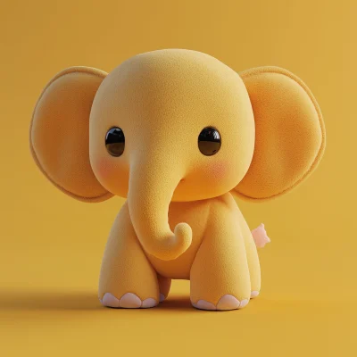 Kawaii Squishy Elephant Plush Toy