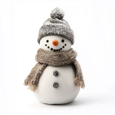 Snowman on White Background