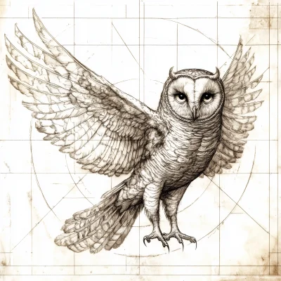 Owl in Golden Ratio