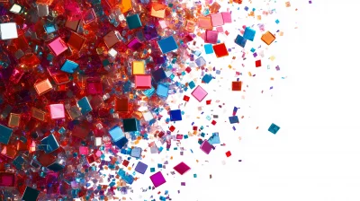 Cubic Abstract with Bright Colors