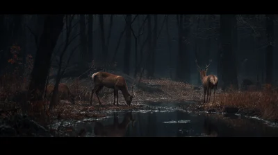 Dark Forest Scene