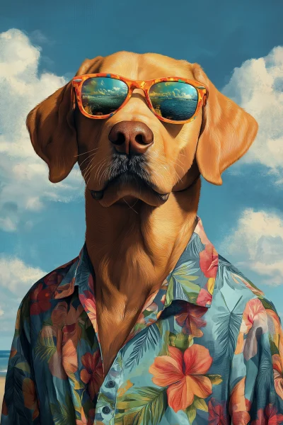 Whimsical Labrador Portrait