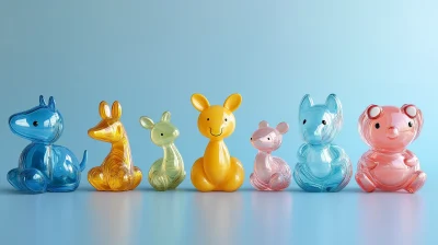 Colorful Glass Animals