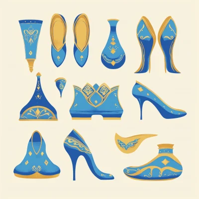 Aladdin Shoes Vector Illustration