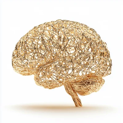 Complex Gold Wire Brain