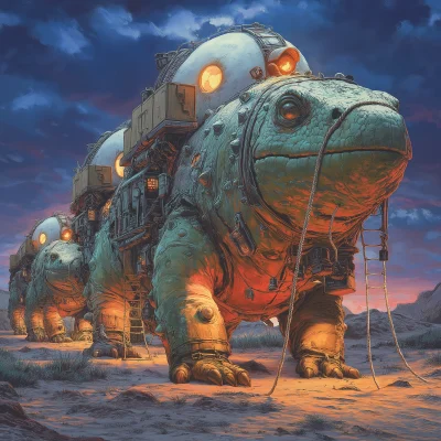 Caravan of Giant Lizards