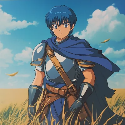 Marth in a Grassy Field