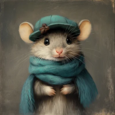 Charming Mouse in Turquoise