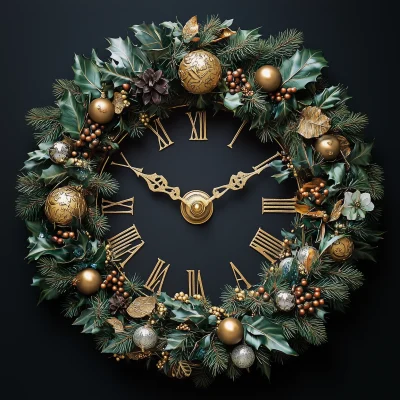 Decorative New Year’s Clock