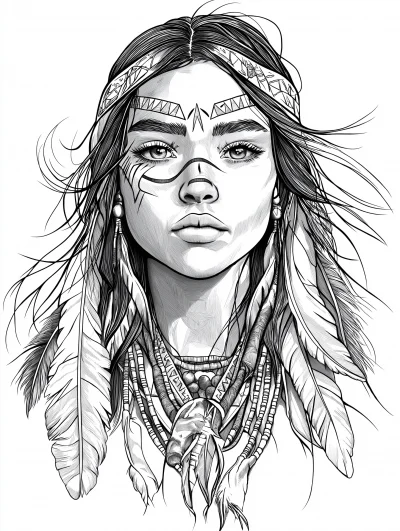 Young Native American Warrior