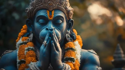 Praying Hanuman