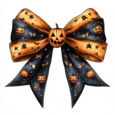 Halloween Coquette Bow