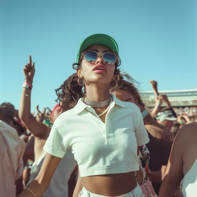 Friends Dancing at Festival