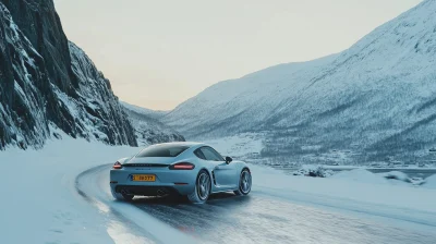 Porsche 718 Ice Driving in Norway