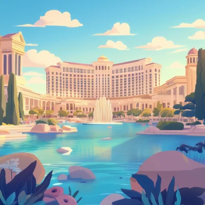 Bellagio Hotel Illustration