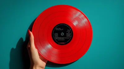 Hand Holding Vinyl Disc