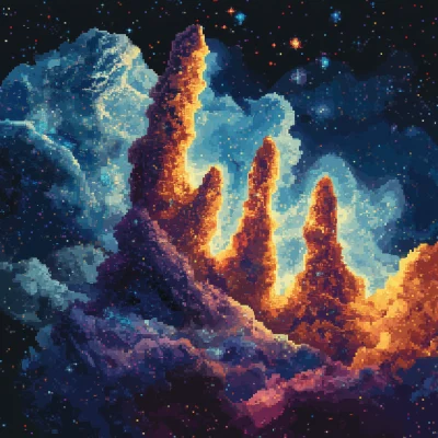 Pixel Art Pillars of Creation