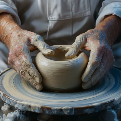 Potter Shaping Clay