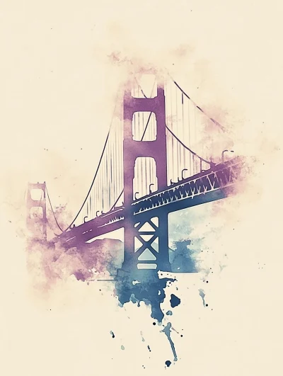 San Francisco Watercolor Painting