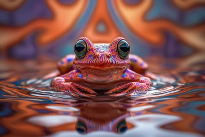 Psychedelic Frog Art