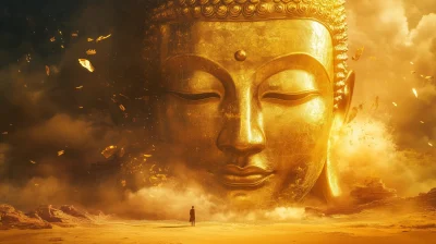 Golden Buddha in the Desert