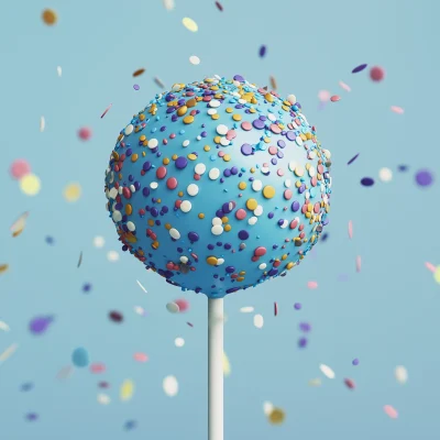 Blue Confetti Cake Pop