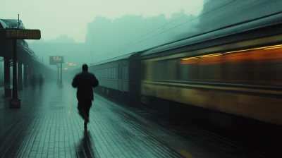 Old Train at Platform