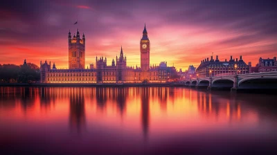 Big Ben Skyline at Sunset